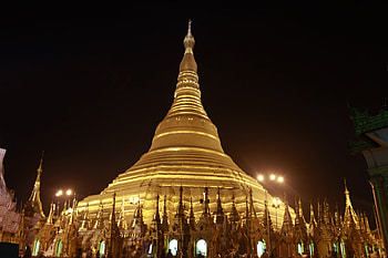 Shwedagon Pagoda, Buddhist architecture, Myanmar, Landmark HD wallpaper