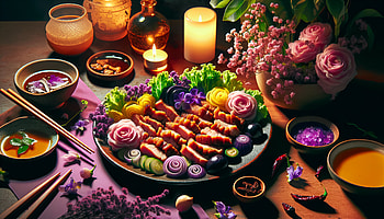 Savory Pork Feast, pork, sushi, food, dining, Gourmet HD wallpaper