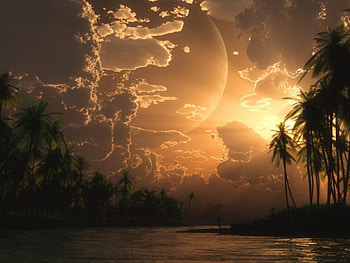 Beautiful sunset, beautiful, nature, water, sunset HD wallpaper
