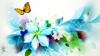 Watercolor Floral Abstract Background HD wallpaper