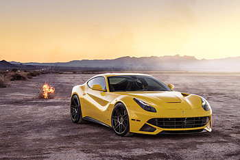 Ferrada Sema Yellow Ferrari F12 Front, ferrari-488, ferrari, cars, artist HD wallpaper