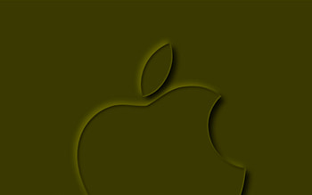 Apple yellow logo, , creative, minimal, yellow backgrounds, Apple 3D logo, Apple minimalism, Apple logo, Apple HD wallpaper