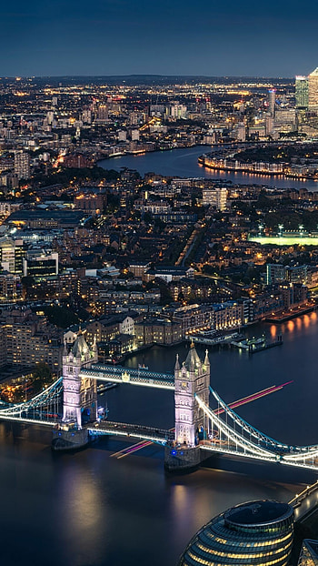 Aerial view, Tower Bridge HD phone wallpaper