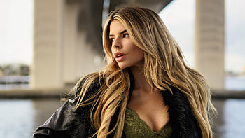 Blonde Girl Portrait Beneath The Bridge, blonde, girls, model HD wallpaper