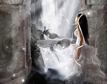 I Miss You, too..., i miss you, abstract, fantasy, cross, man, dead, woman HD wallpaper