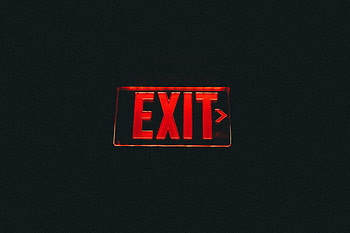 Words, Dark, Glow, Nameplate, Plate, Pointer, Output, Exit HD wallpaper