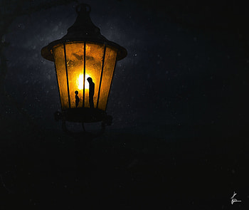 Dark, Silhouettes, Lamp, hop HD wallpaper
