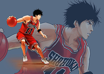 Rukawa, anime, slamdunk HD wallpaper