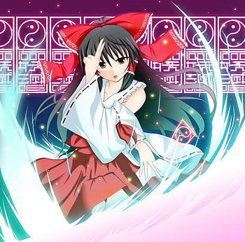 Hakurei Reimu, cute, game, girl, bow HD wallpaper