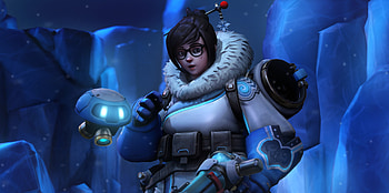 Overwatch, cute, Mei, art HD wallpaper