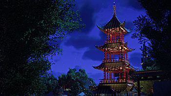 Tivoli Gardens, Oldest amusement park, European wonder, City of Copenhagen HD wallpaper