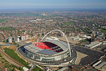 Aerial view, Wembley Stadium HD wallpaper