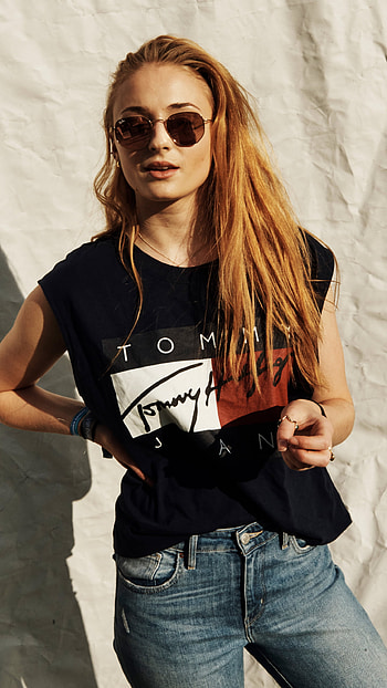 Sophie Turner, Tommy Hilfiger HD phone wallpaper