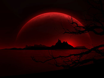 Dark, Landscape, Moon, Night HD wallpaper