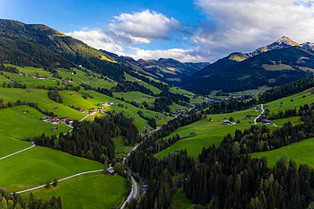 Nature, Trees, Mountains, Dahl, Distance, Valley HD wallpaper