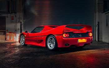 Ferrari F50, , back view, 1997 cars, supercars, retro cars, 1997 Ferrari F50, italian cars, Ferrari HD wallpaper