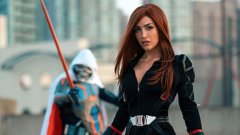 Black Widow New Cosplay , black-widow, superheroes, girls, model, cosplay HD wallpaper
