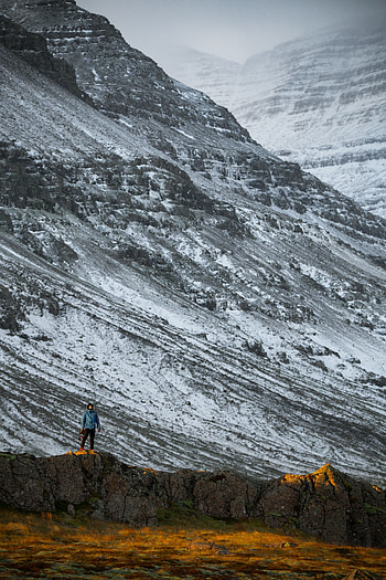 Nature, Mountains, Rocks, Human, Person, Loneliness HD phone wallpaper