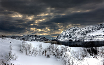 Landscape, Winter, Mountains HD wallpaper
