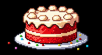 Red Velvet Cake - Pixel Art Delight, red velvet cake, cake, pixel art, dessert, birtay cake HD wallpaper