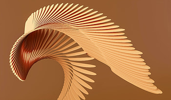 Golden wings pattern, abstraction HD wallpaper