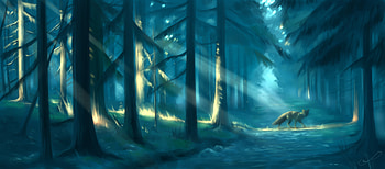 Enhanced Path Of Forest, fox, forest, artist, artwork, digital-art, deviantart HD wallpaper