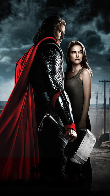 Natalie Portman, Chris Hemsworth (Thor) HD phone wallpaper