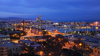 Barcelona City, Travels, Barcelona at night, Nighttime charm HD wallpaper