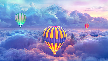 Hot Air Balloons Creative graphy, air-balloon, artist, artwork, digital-art, graphy, hop HD wallpaper