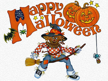 HALLOWEEN , pumkins, scarecrow, broom, bats, stick HD wallpaper