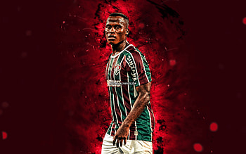Jhon Arias, , Fluminense FC, columbian footballers, soccer, Brazilian Serie A, football, purple neon lights, Jhon Arias Fluminense, Jhon Arias HD wallpaper