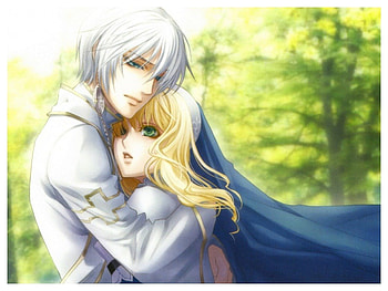 Conrad Batory ♡ Mary, silver hair, lover, blond hair, blonde, cute, long hair, beauty, nice, short hair, couple, blonde hair, male, female, handsome, sexy, sweet, blond, hot, girl, romance, beautiful, anime girl, boy, anime, pretty, hug, love, white hair, romantic, lovely, guy HD wallpaper