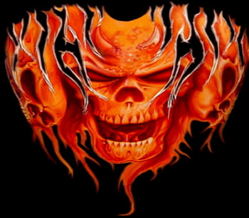 THE UN-HAPPY SOAL, skull, demonic, fire HD wallpaper