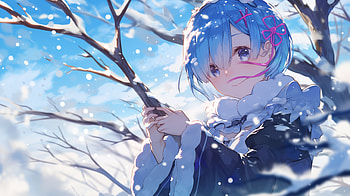 Rem Winter Wonderland, Anime, Re:Zero - Starting Life in Another World, Rem (Re:ZERO) HD wallpaper