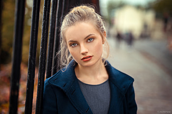 Pretty woman, blonde, girl model HD wallpaper