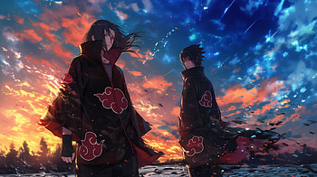 Itachi & Sasuke Uchiha - Akatsuki Legends, Anime, Naruto, Itachi Uchiha, Sasuke Uchiha, Akatsuki (Naruto), Sasuke & Itachi HD wallpaper