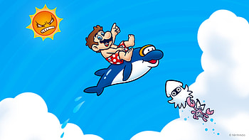 Super Mario: Sky Dolphin, Super Mario HD wallpaper