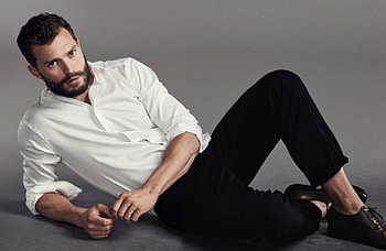 Jamie Dornan, white, black, man, actor HD wallpaper