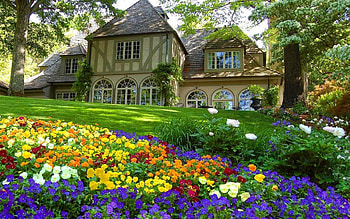 Garden retreat, Natural beauty, Outdoor oasis, Botanical sanctuary HD wallpaper