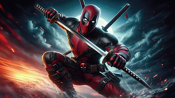 Deadpool Katana Chaos, deadpool, superheroes, artwork, art, artist, digital-art HD wallpaper