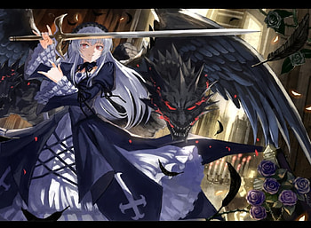 Time to Die, dragon, girl, anime, awesome HD wallpaper