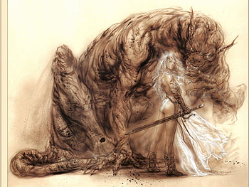 ogre & girl, girl, monster, fantasy HD wallpaper