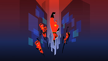 The Incredibles Minimal Art , the-incredibles-2, 2019-movies, movies, animated-movies, deviantart, minimalism, minimalist HD wallpaper