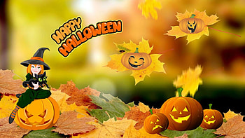 Fall Leaves - Halloween, fantasy, Halloween, nature, collage, fall leaves HD wallpaper