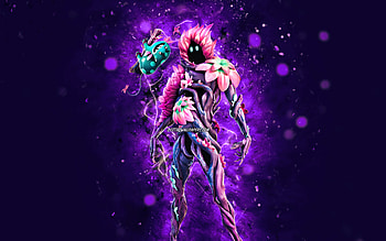 Bloom, , violet neon lights, Fortnite Battle Royale, Fortnite characters, Bloom Skin, Fortnite, Bloom Fortnite HD wallpaper