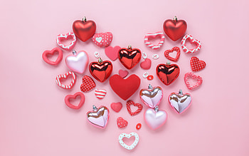 Happy Valentine's Day!, heart, red, valentine, pink, day, love, card HD wallpaper