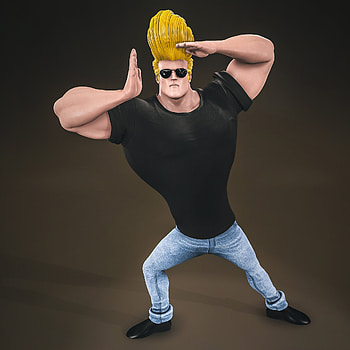 Johnny Bravo, ArtStation, Cartoon character, Artwork HD phone wallpaper