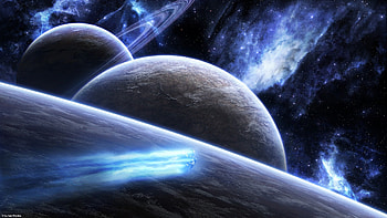 planets, planet, nebulas, asteroid, stars, moons HD wallpaper