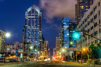 Cities, Houses, Roads, Night, Usa, Lights, Lanterns, United States, San Diego HD wallpaper