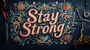 Stay Strong: A Motivational, motivational, typography, floral design HD wallpaper